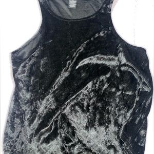 Rue21 Black Velvet Tank Top